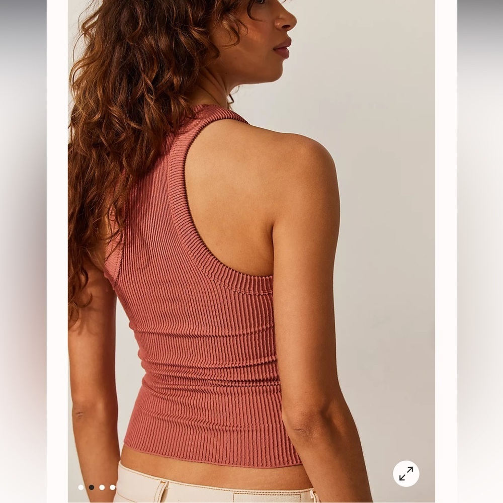 Intimately Free People Ribbed Seamless Tank in Copper Rose! NWOT - Picture 2 of 7